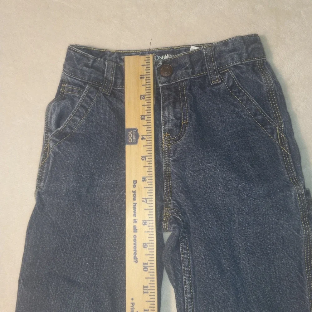 OshKosh B'gosh Carpenter Jeans Kids 5R  Dark Blue E-Z Adjust Waist Utility